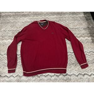 Kangol Y2K Red/Maroon V-Neck Long Sleeve Shirt/Sweater Men’s Size XXL